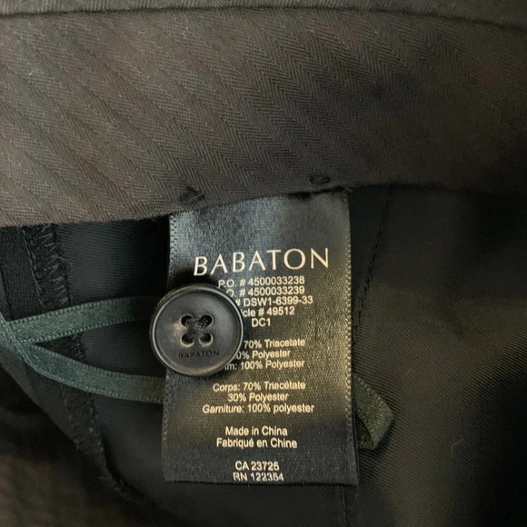 Aritzia Babaton Everett Tuxedo Pant Satin Side Stripe Tapered Straight Leg Black - Picture 8 of 16